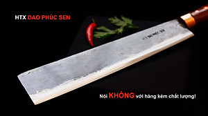 Dao Phúc Sen Dao Tông Chặt Gà Cán Cẩm Khâu Đồng Đỏ G07DD