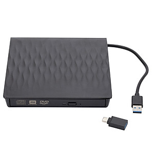 Slim External USB 3.0 DVD Rw CD Writer Player Burner Portable Rewriter Drive Mobile Drive for Laptop, Disk ,Notebook, for Win 7/8/10 PC Black