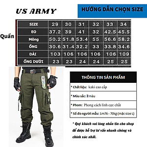 Quần Kaki Nam Lính Mỹ USARMY U629 Cao Cấp, Kiểu Dáng Quần Túi Hộp Phong Cách Cực Ngầu -HÀNG CHÍNH HÃNG