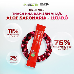 THẠCH COLLAGEN NHA ĐAM SÂM LỰU ĐỎ HỮU CƠ (set 30 gói) HỖ TRỢ ĐẸP DA