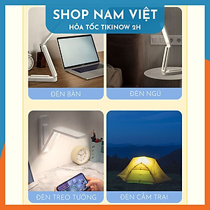 Đèn Bàn Gấp Gọn Treo Tường Tích Điện, Điều Chỉnh Ánh Sáng