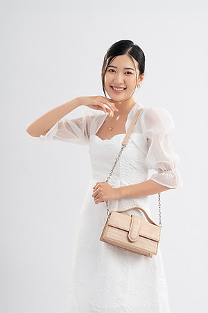 Túi Yuumy ( Thời trang nữ nắp gập sành điệu size 22 - Túi đeo chéo da Verein YN208 )