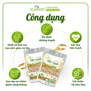 Yến Mạch Nguyên Chất Cán Mỏng Xuân An [ko đường]Túi 400G(ko quà tặng)