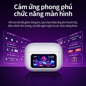 Tai nghe Bluetooth V5.4 Ho.co EW72 Chống ồn, Âm thanh sống động, màn hình LED hiển thị cảm ứng đa chức năng - Hàng chính hãng