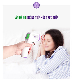 Nhiệt Kế Hồng Ngoại Bằng Nhựa ABS LCD Đo Nhiệt Độ Trán Không Tiếp Xúc