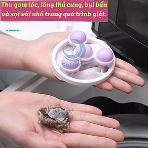 Bộ 2 Túi lọc rác máy giặt hình phễu kèm quả bóng -Lưới lọc rác – lông – sợi vải máy giặt -Dụng cụ lọc cặn bẩn quần áo khi giặt
