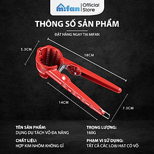 Dụng Cụ Tách Hạt Thông Minh Mifan - Kẹp vỏ hướng dương, óc chó, hạnh nhân, macca, mắc ca, hạt dẻ