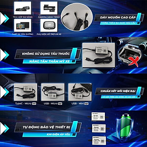 Bộ dây sạc USB cho camera hành trình Vietmap - Hàng Chính Hãng