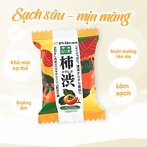 Xà Phòng Tắm Khử Mùi Cơ Thể Chiết Xuất Từ Quả Hồng Pelican Family Soap KSB (80 G)