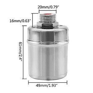Van Phao Cơ Nước Mini Tự Ngắt Khi Đầy, Điều Chỉnh Mực Nước, Chất Liệu Inox 304