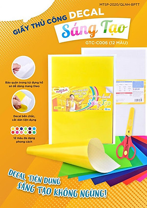 Giấy Thủ Công Colokit GTC-C006 12 Màu Khổ Lớn (12 Tờ/Xấp)