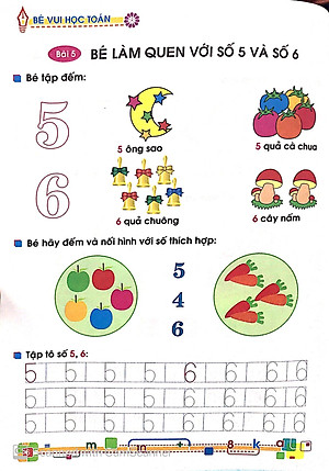 Tủ Sách Bé Vào Lớp 1 - Bé Vui Học Toán (Dành Cho Trẻ Mẫu Giáo 4 - 5 Tuổi) - Tái Bản 2020