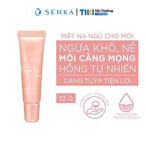 Mặt nạ ngủ dưỡng môi cấp ẩm giảm nhăn dạng tinh chất Senka Perfect Aqua Essence 10g