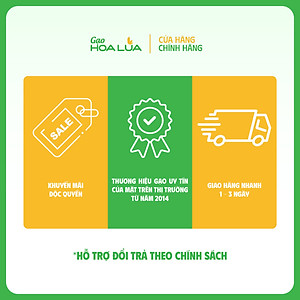 [Siêu Sale] Gạo Tây Nam Bộ HOALUA Rice dẻo ít, mềm cơm, tơi xốp (Túi 5kg)