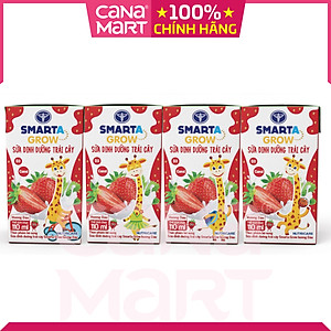 Thùng sữa nước trái cây Nutricare Smarta Grow (vị dâu) dinh dưỡng cho trẻ thấp còi (110ml)