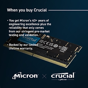 Ram Laptop Crucial DDR5 16GB Bus 4800 – CT16G48C40S5 - Hàng chính hãng