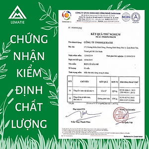 Bột cỏ lúa mì sấy lạnh nguyên chất Lematie (100g) + tặng bình thủy tinh, detox, giảm cân, eat clean, chứng nhận ATVSTP