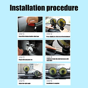 Quạt ô tô thông minh, quạt đôi đa năng xe hơi 12v, 24v xoay 360 tiện ích cao cấp mẫu mới loại tốt gió mạnh, phụ kiện ô tô