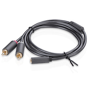 Cáp chuyển âm thanh jack 3.5mm cái sang 2 đầu hoa sen RCA đực dài 25CM UGREEN 10561 - Hàng Chính Hãng