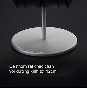 Giá treo tai nghe chụp tai nhôm nguyên khối đầu đỡ lớn bọc da cao cấp - Hàng Chính Hãng