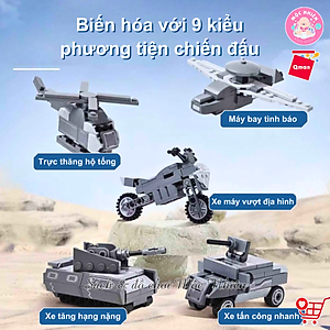 Đồ Chơi Xếp Hình Lắp Ráp Qman 42201 - Máy Bay Chiến Đấu (523 mảnh ghép) - Dành Cho Bé Trai Từ 6 Tuổi