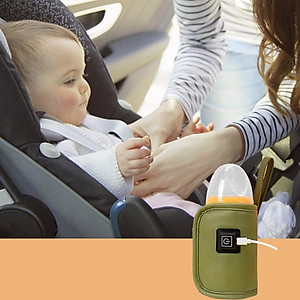 Usb Di Động Cho Bé Bình Nóng Da Cốc Du Lịch Nước Giữ Ấm Bình Sữa Ấm Nhiệt Giữ Máy Hâm Nóng Sữa Cho Bé hot