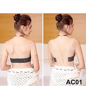 Áo ngực mặc áo đầm hở lưng,chống tụt không dây cúp ngang Thái Lan