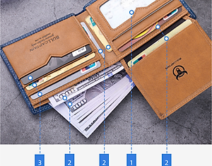 Ví nam 100% da bò thật cao cấp phong cách mới