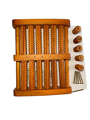 Bàn Lăn Chân Gỗ Massage 6 Hàng ( 31 X 24 X 10 Cm)