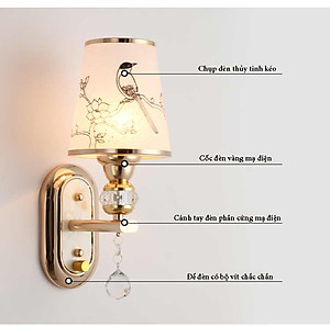 Đèn tường DELIC kiểu dáng hiện đại, tinh tế trang trí nhà cửa sang trọng - kèm bóng LED chuyên dụng.