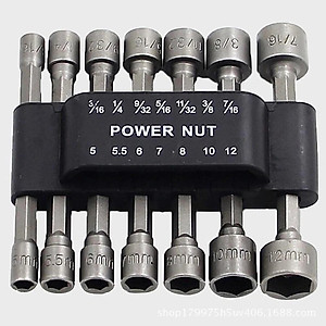 Bộ 14 đầu vặn khẩu cho khoan chuyên dụng loại 1 - 14 đầu tuýp chân lục giác - Hàng chính hãng 