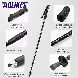 Gậy Leo Núi AOLIKES A-3401 Hợp Kim Nhôm Siêu Nhẹ, Bền Bỉ Vượt Trội