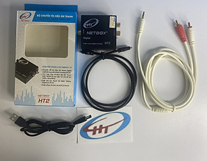 Bộ Chuyển Đổi Âm Thanh Digital NETBOX HT2,DÂY 3.5 RA 2 ĐẦU AV 5M - Hàng Chính Hãng