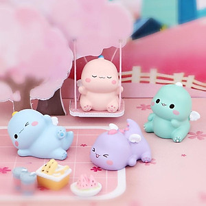 Mô Hình Trang Trí Taplo Ô Tô Xe Hơi Bàn Làm Việc Bàn Học Phòng Khách Khủng Long Mini Siêu Cute - Phụ Kiện Xe Hơi Ruffo