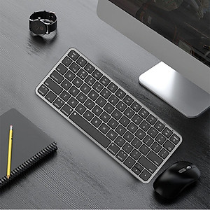 Bàn phím không dây mini K23 kết nối bluetooth + Usb wireless pin sạc hỗ trợ đa nền tảng thiết bị hàng nhập khẩu