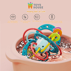 Đồ chơi bóng vòng nhựa mềm kết hợp gặm nướu cho bé ToysHouse 822-86