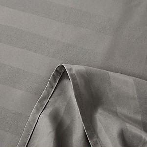 Bộ Ga Gối Cotton Kẻ 3F Lidaco Chuyên Dụng Cho Homestay, Khách Sạn - Xám