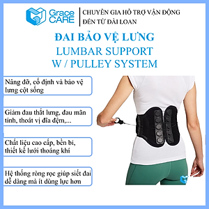 Đai Bảo Vệ Lưng Grace Care LH220 – Dây Kéo Ròng Rọc Cố Định Chắc Chắn, Giảm Đau Lưng Hiệu Quả