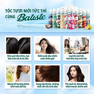 Dầu Gội Khô Batiste 200ml Dry Shampoo Gội khô Anh Chính Hãng 100% UK