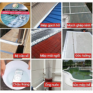 Băng Keo Chống Thấm Rộng 5cm/10cm/15cm/20cm Dài 5m Siêu Dính, Chống Thấm Nước, Keo Chống Dột