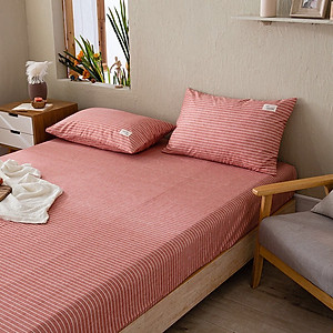 Bộ ga giường cotton Tici kẻ LIDACO cao cấp (Nhiều mẫu lựa chọn)
