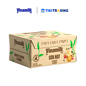 Thùng 24 hộp Sữa hạt 9 loại hạt Vinamilk ít đường - hộp 180ml