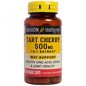 Viên Hỗ Trợ Giảm Acid Uric Mason Natural Tart Cherry Hỗ Trợ Sức Khoẻ Xương Khớp 90 Viên/Hộp