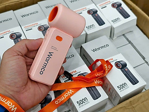 Quạt cầm tay turbo mini siêu mát Pin trâu 5000 mAh, nhỏ gọn linh hoạt hiệu WARMCO - 100 chế độ gió, dùng liên tục 18h (tùy mức gió), thiết kế đẹp, bền - hàng nhập khẩu