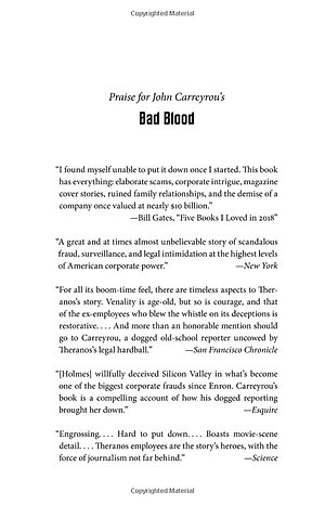 Bad Blood: Secrets And Lies In A Silicon Valley Startup