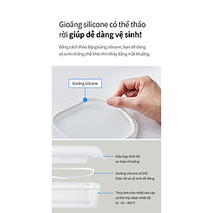 Hộp bảo quản thủy tinh LocknLock BLANC - Hộp chữ nhật