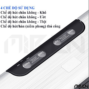 Máy Hút Chân Không Thực Phẩm Vacumm Sealer Đa Năng Hàn Miệng Túi Cao Cấp – Chế Độ Hút Khô, Ướt, Thịt & Chế Độ Hút, Seal Thủ Công Cho Thực Phẩm Rau Củ Quả. Hạt, Bột, Mềm Tùy Chọn. Hàng Chính Hãng