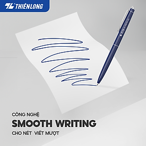 Combo 5/10/20 Bút bi Thiên Long TL-031 ngòi 0.5mm mực xanh đỏ đen giắt kim loại mạ crom kiểu dáng hiện đại, thân bút thon dài