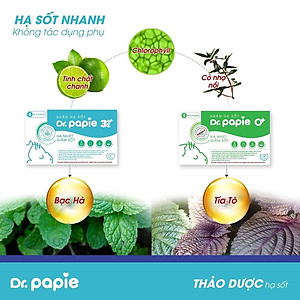 Khăn Lau Hạ Sốt 0+ Dr.Papie Cho Bé Hạ Nhiệt Giảm Sốt Ngăn Ngừa Co Giật
