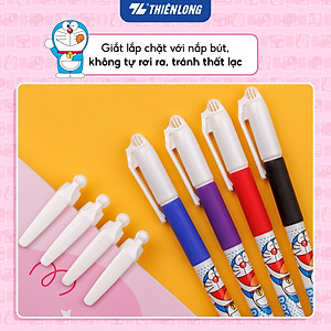 Combo 5/10/20 Bút Gel Thiên Long Doraemon GEL-012/DO ngòi 0.5mm mực xanh/đỏ/đen/tím thân bút in hình nhân vật Doraemon